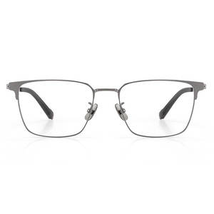 Lunettes de vue rectangulaires demi-cerclées en titane pur pour hommes de la marque Linde, légères, pour la myopie 26010 - Product Image 1