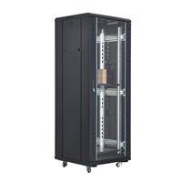 Armoire serveur 18-42U 19 pouces à poser au sol avec portes en verre maillé pour équipement réseau, salles de surveillance, amplificateur – En stock Hebei
