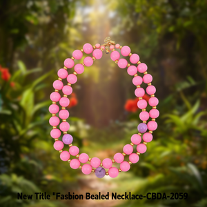 สร้อยคอประดับลูกปัดแฟชั่น "New Title" - รุ่น CBBA-2059 - Product Image 3