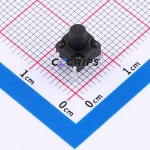 TS017-CBY1FH7.5 Tactile Switch Through hole-4P,6.2x6.2mm Switch Single Pole Single Throw Round Button 2.5N Through Hole - Product Image 1