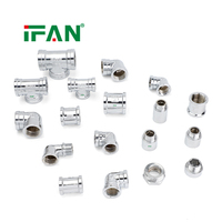 IFAN Grosir Fitting Baja Tahan Karat Stabilitas Tinggi 1/2"-1" Elbow Socket Fitting Pipa Air Fitting Tabung