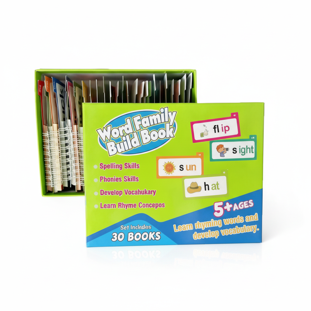 Custom Learning 30 Read & Rhyme Flip Book Phonics Word Letter Flash Card