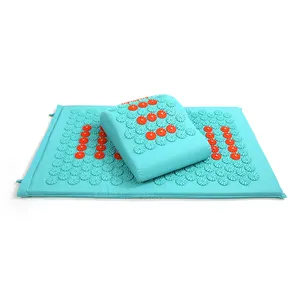 Back Pain Relief, Head massager 100% Natural Cotton Acupressure Mat Pillow Set with Magnet Therapy breast neck foot massager