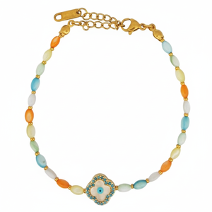 สร้อยข้อมือแฟชั่นประดับลูกปัดลายตาปีศาจ - Product Image 2