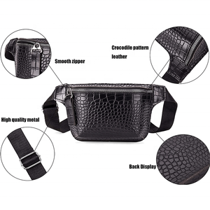Personnalisé Mini Taille Poitrine <span class=keywords><strong>Sac</strong></span> Brun Foncé Crocodile Ceinture <span class=keywords><strong>Sac</strong></span> <span class=keywords><strong>Banane</strong></span> <span class=keywords><strong>Sac</strong></span> de Taille Pour Homme Et <span class=keywords><strong>Femme</strong></span> - Product Image 5