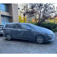 Housse de protection universelle pour voiture, résistante à la neige, à la pluie et à la poussière, en HDPE transparent, durable, économique, taille personnalisable, logo, protection à court terme