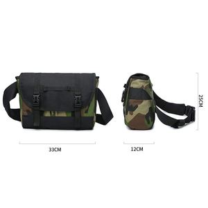 Sac banane tactique léger en nylon pour homme avec logo personnalisé, étanche, pour course en extérieur, pochette pour téléphone portable, fermeture éclair, motif géométrique - Product Image 2