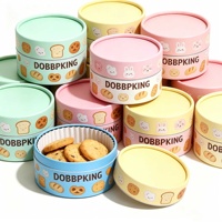 Boîte cylindrique en carton de luxe avec logo personnalisé, boîte à cheesecake, emballage alimentaire, tube en papier kraft pour pâtisserie, dessert