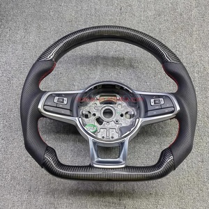 Volante de cuero completo medio perforado DOS <span class=keywords><strong>R</strong></span> <span class=keywords><strong>Line</strong></span> para Golf 5 6 7 <span class=keywords><strong>R</strong></span> MK5 MK6 MK7 Jetta Polo Passat CC B6 B7 - Product Image 6