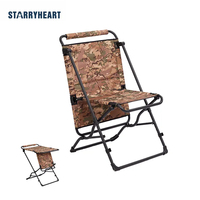 STARRYHEART 2 en 1 Table simple multifonctionnelle Chaise de camping camouflage portable