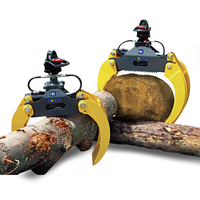 Multi Ton Excavator Compatible Log Grapple Durable Economical Rotary Timber Grapple
