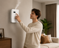 Diffuseur d'arômes électrique commercial de luxe écologique en plastique pour systèmes HVAC, noir ou blanc au choix