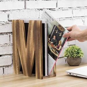Organizador de Archivos de Escritorio en Forma de M de Madera Sólida, Estante para Revistas, Caja de Almacenamiento para Sala de Estar y Organizador de Archivos de Escritorio de Madera - Product Image 3