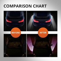 Lumière de bienvenue universelle pour voiture à LED, ailes d'ange, lumière de courtoisie, projecteur, lumière d'avertissement de porte de voiture à LED, lampe de tapis, 2 pièces/ensemble