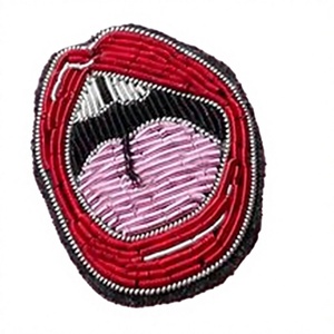 Customized Embroidery Applique Patches Canvas Fabric with Magnet Pin-On Brooch for Clothing Jackets Dresses & <b>Sarees</b> - Product Image 1