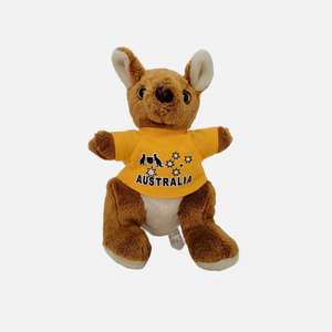 T-shirt personalizzata <span class=keywords><strong>canguro</strong></span> marrone morbido <span class=keywords><strong>peluche</strong></span> articoli promozionali imbottiti con stampa logo - Product Image 2