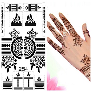 <span class=keywords><strong>Prix</strong></span> usine réutilisable beauté temporaire main <span class=keywords><strong>dessin</strong></span> <span class=keywords><strong>tatouage</strong></span> pochoirs henné inspiré autocollants - Product Image 1