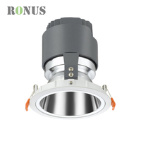 Spot encastré LED COB en aluminium réglable 12W pour plafond