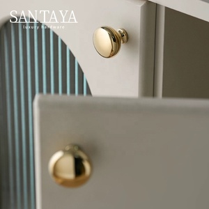 Santaya PVD Gold Brass Handles Kitchen Cabinet Pulls <strong>Bedroom</strong> Wardrobe Drawer <strong>Knobs</strong> Furniture Bronze Handle - Product Image 4