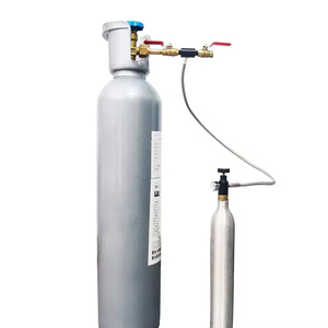 CO2 Refill Cylinder Adapter Fill <b>Station</b> Connector Kit for Soda Maker Filling 24 Inch Stainless Steel Hose Dual Valve with Gauge - Product Image 6