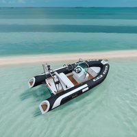 Nouveau design 2026 – Bateau semi-rigide en Hypalon et fibre de verre de 4,7 m, modèle double, avec épaisseur de PVC de 1,2 mm, pour usage extérieur, certifié CE