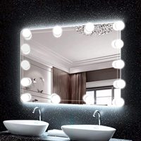 Lampu cermin LED 3 warna 5V untuk Kit lampu Dandan Hollywood dengan 2 6 10 14 bohlam untuk pencahayaan rias kamar mandi
