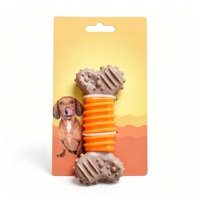 Juguete Masticable para Perros de Imitación de Hueso TPR, Barra Molar Resistente para Cachorros Pequeños y Medianos, Juguete para Masticar para Mascotas para Aliviar el Aburrimiento