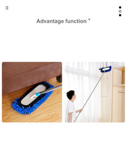 Vente en gros de serpillères DS915 à manche réglable, pour sols en bois dur, microfibres, utilisation humide et sèche, serpillère plate réutilisable à 180 degrés - Product Image 6