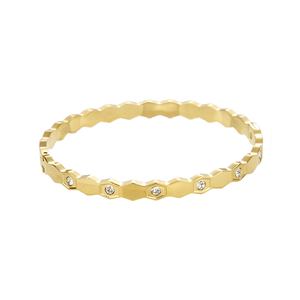 Gelang Angka Romawi SZ061 Berlapis Emas Titanium Stainless Steel Gaya Klasik Gelang Wanita Modis Zirkon - Product Image 3