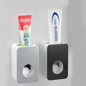 Toptan ev banyo aksesuarları diş macunu sıkacağı dayanıklı duvara monte otomatik diş macunu dağıtıcı
