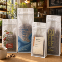 Fournisseur de sachets de café premium d'Arabie Saoudite 250g 500g 1kg Emballage en Mylar mat refermable avec valve unidirectionnelle et fermeture éclair