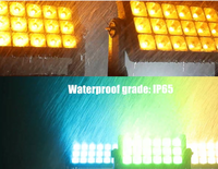 Projecteurs LED RGBW 18x20W à piles IP65, Ra90 CRI, en alliage d'aluminium, contrôle DMX512 pour applications extérieures hôtelières