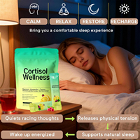 Mélange de Boissons Bien-être au Cortisol Marque Blanche – Poudre Naturelle de Cortisol avec Ashwagandha, L-Théanine, Racine de Curcuma, pour la Relaxation et la Concentration