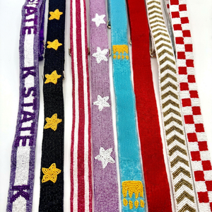 Sangle de sac perlée élégante de style américain avec lanière, sangle à badge brodé et boucle à ardillon pour soirées et promenades, du grossiste - Product Image 6
