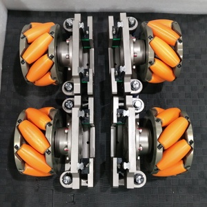 Dexin nhà máy bán buôn omni-directional Tải trọng nhôm hàng không mecanum Omni bánh xe thiết lập cho AGV Robot - Product Image 3