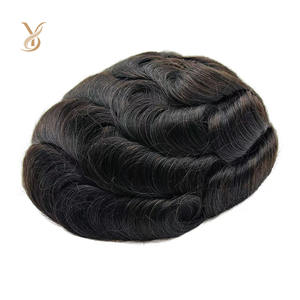 ท็อปเป้ผมแท้สำหรับผู้ชาย ทำจากผมอินเดียแท้แบบดิบ คุณภาพเรมี่  วิกผมทดแทนผมสำหรับผู้ชาย - Product Image 5