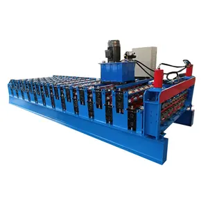 Máquina formadora de paneles de techo de metal, máquina de fabricación de azulejos esmaltados completamente automática, máquina de construcción de azulejos