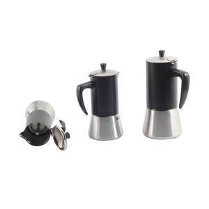 Cafetera Moka de Acero Inoxidable, Juego de 3 Piezas, Estilo Italiano, Cafetera Percoladora - Product Image 3