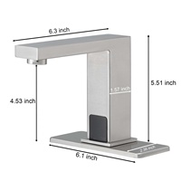 Robinet de lavabo automatique à capteur infrarouge HLK, nouveau design, avec cartouche céramique, montage monotrou pour hôtels et hôpitaux