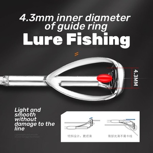 LIZARD Résistant à l'eau de mer et au carbone Lure télescopique Carbone et léger Rétrécissement Longueur 43cm <span class=keywords><strong>Canne</strong></span> à pêche - Product Image 2