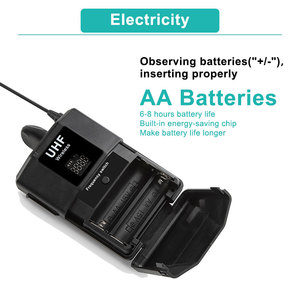 Micrófono Lavalier inalámbrico UHF, transmisor Dual de 2 canales, cancelación de ruido, de Metal Clip, cámara <span class=keywords><strong>DSLR</strong></span>, grabadora de voz para teléfono móvil - Product Image 4