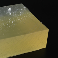 Adhésif thermofusible PSA haute performance, forte résistance initiale, température de fonctionnement 160-180°C, jaune transparent pour étiquettes papier, PE, PET