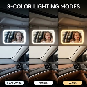 <span class=keywords><strong>Espejo</strong></span> de <span class=keywords><strong>Maquillaje</strong></span> LED para Visera de Coche, Recargable por USB, con 3 Modos de <span class=keywords><strong>Luz</strong></span> Ajustables, Universal para SUV y Camionetas - Product Image 2