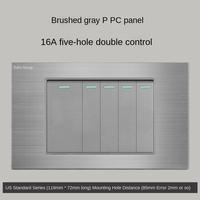 Interrupteur mural tactile en polycarbonate durable, indice de protection IP20, 16A 250V, style moderne, installation facile, 1/2/3/4/5/6 interrupteurs