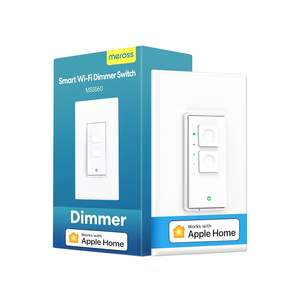 Lot de 4 interrupteurs intelligentes à intensité variable, unipolaires, compatibles HomeKit, Alexa, Google Assistant, SmartThings, Wi-Fi 2,4 GHz, écran OLED - Product Image 1