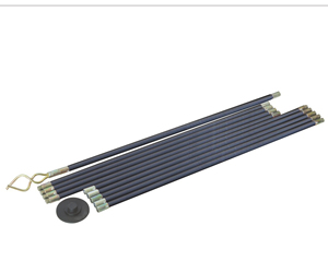 Locking <strong>Drain</strong> <strong>Rod</strong> Kit Interlocking <strong>Rods</strong> Double Worm Screw Plunger Head Sewerage Waste Soil Pipe <strong>Set</strong> - Product Image 5