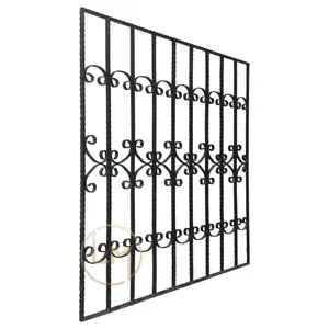 Latest Cheap Price Simple Modern Casting Leaves Flower Wrought Iron Window Grill Design