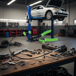 Herramienta de purga de frenos FG 172 AS2 C para reparación automotriz con manguera flexible y mango verde - Product Image 3