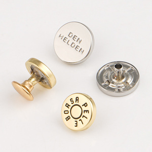 Nút kim loại mạ vàng tùy chỉnh, đinh tán, khuy áo kim loại, khuy bấm kim loại cho quần áo, đinh tán kim loại cho túi da - Product Image 6