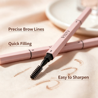 Crayon à sourcils carré portable VISTY Private Label, facile à affûter, anti-bavures, maquillage naturel pour les sourcils, service OEM ODM tout-en-un